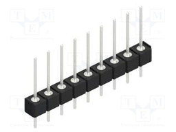 Connector: pin strips; pin header; male; PIN: 9; 2.54mm; THT; 1x9