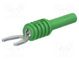 Connector: fork terminals; plug; 20A; green; Overall len: 56mm