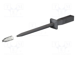 Test probe; 1A; black; Socket size: 4mm; Overall len: 130mm; 60VDC