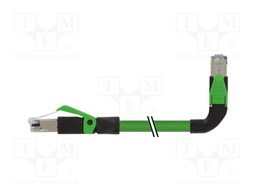 Patch cord; RJ45 plug,RJ45 left angled plug; 5; stranded; Cu; PUR
