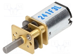 Motor: DC; with gearbox; Medium Power; 6VDC; 670mA; Shaft: D spring