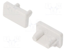 Cap for LED profiles; white; ABS; Pcs: 20; SLIM8