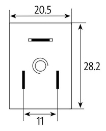 Coil for solenoid valve; IP65; 230VAC; A: 20.8mm; B: 29mm; C: 58mm