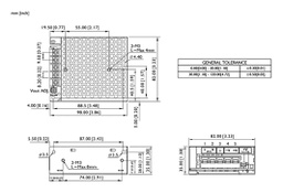 Power supply: switching; for building in; 60W; 15VDC; 4A; OUT: 1