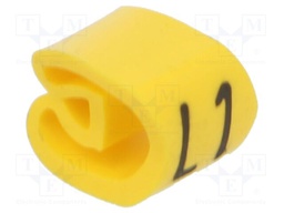 Markers; Marking: L1; 4÷10mm; PVC; yellow; -30÷60°C; leaded; PA-2