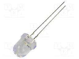 LED; white warm; 8mm; 7000mcd; 30°; Front: convex; 12VDC; -30÷85°C