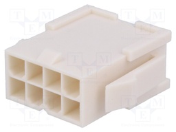 Plug; wire-wire; male; Mini-Fit Jr; 4.2mm; PIN: 8; w/o contacts