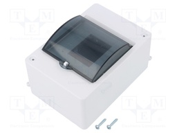 Enclosure: for modular components; IP20; white; No.of mod: 4; 400V