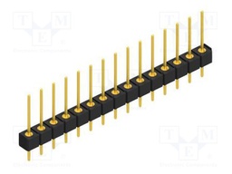 Connector: pin strips; pin header; male; PIN: 15; 2.54mm; THT; 1x15