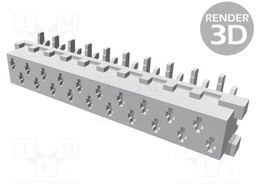 Socket; Micro-MaTch; female; PIN: 20; SMT; on PCBs; Layout: 2x10