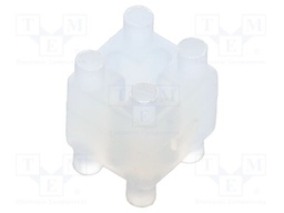 Spacer sleeve; LED; ØLED: 3mm,5mm; L: 6.4mm; natural; UL94V-2