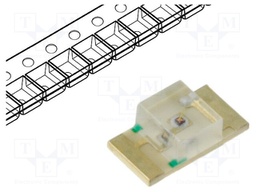 LED; SMD; 1206; red; 40÷80mcd; 3.2x1.6x1.05mm; 120°; 1.95÷2.5V; 20mA