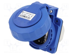 Connector: AC supply; socket; female; 16A; 250VAC; PIN: 3; 2P+PE