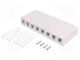 Socket; RJ45 housing; unshielded,Keystone; Colour: white; female