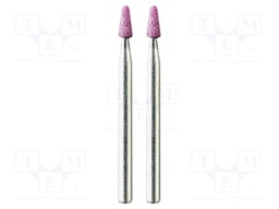 Grindingstone; Ø: 3mm; Ø: 2.35mm; Tip mat: aluminium oxide; 2pcs.