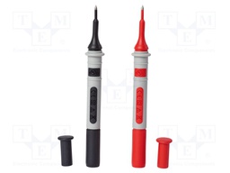 Test probe; 10A; red and black; Socket size: 4mm; 2pcs.