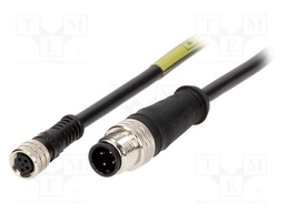 Cable: for sensors/automation; M12-M8; PIN: 4; 5m; 484030E02M050