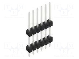Connector: pin strips; pin header; male; PIN: 6; 2.54mm; THT; 1x6