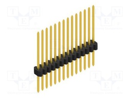 Connector: pin strips; pin header; male; PIN: 14; 1.27mm; THT; 1x14