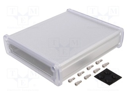 Enclosure: multipurpose; X: 146.6mm; Y: 169mm; Z: 41.6mm; silver