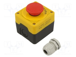 Control cassette; PY; No.of butt: 1; mushroom; IP55; polyamide