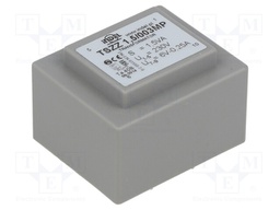 Transformer: encapsulated; 1.5VA; 230VAC; 6V; 0.2A; Mounting: PCB