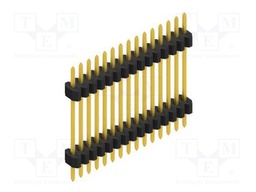 Connector: pin strips; pin header; male; PIN: 15; 1.27mm; THT; 1x15