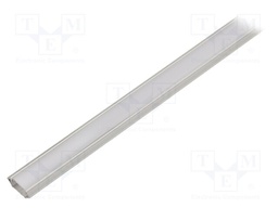Profiles for LED modules; white; angular; natural; L: 1000mm; 45°
