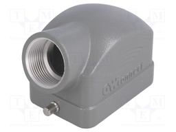 Enclosure: for HDC connectors; size 6B; for cable; angled; metal