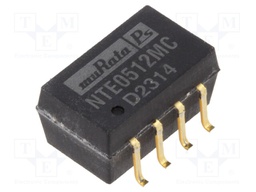 Isolated Board Mount DC/DC Converter, Miniature, ITE, 1 Output, 1 W, 12 V, 83 mA