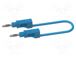 Test lead; 60VDC; 30VAC; 20A; banana plug 4mm,both sides; blue