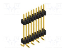 Connector: pin strips; pin header; male; PIN: 9; 1.27mm; SMT; 1x9