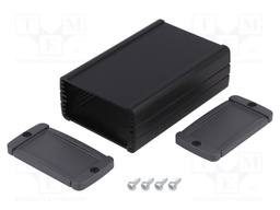 Enclosure: multipurpose; with panel; TEKAL; X: 60mm; Y: 100mm; black
