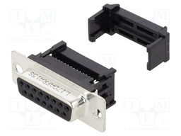 D-Sub; PIN: 15; plug; DFR; female; IDC; for ribbon cable; gold flash