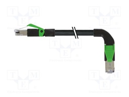 Patch cord; RJ45 plug,RJ45 right angled plug; 5; stranded; Cu