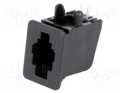 Socket; RJ9; PIN: 4; Cat: 3; Layout: 4p4c; THT; on PCBs; 17.4mm