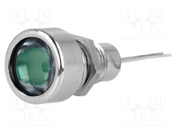 Indicator: LED; flat; Cutout: Ø8.2mm; IP67; for PCB; brass; ØLED: 5mm