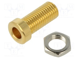 Socket; 4mm banana; 32A; 33VAC; 70VDC; gold-plated; -40÷110°C; 3mΩ