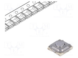 Microswitch TACT; SPST; Pos: 2; 0.02A/15VDC; SMT; none; 1N; 1.5mm