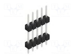 Connector: pin strips; pin header; male; PIN: 5; 2.54mm; THT; 1x5
