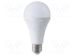 LED lamp; neutral white; E27; 220÷240VAC; 1200lm; P: 15W; 200°; IP20