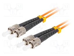 Fiber patch cord; OM2; ST/UPC,both sides; 15m; LSZH; orange