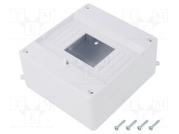Enclosure: for modular components; IP20; white; No.of mod: 6; 400V