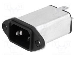 Connector: AC supply; socket; male; 6A; 250VAC; IEC 60320; -25÷85°C