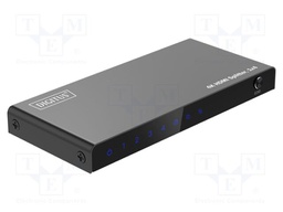 Splitter; HDMI 2.0; black; Input: HDMI socket,USB B micro socket