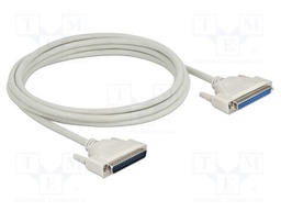 Cable; D-Sub 37pin socket,D-Sub 37pin plug; Len: 3m; beige