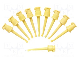 Clip-on probe; hook type; 5A; 60VDC; yellow; 2.29mm; L: 59.69mm