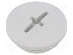 Stopper; M20; 1.5; IP56; Mat: polyamide; Body: light grey; 6mm
