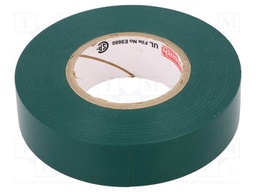 Tape: electrical insulating; W: 19mm; L: 20m; D: 0.18mm; green; 260%