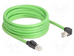Patch cord; SF/UTP; Cat: 6a; RJ45 plug,RJ45 down angled plug; Cu